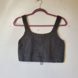 New Women's Everlane Fuzzy Soft Crop Top Tank Size Large NWT